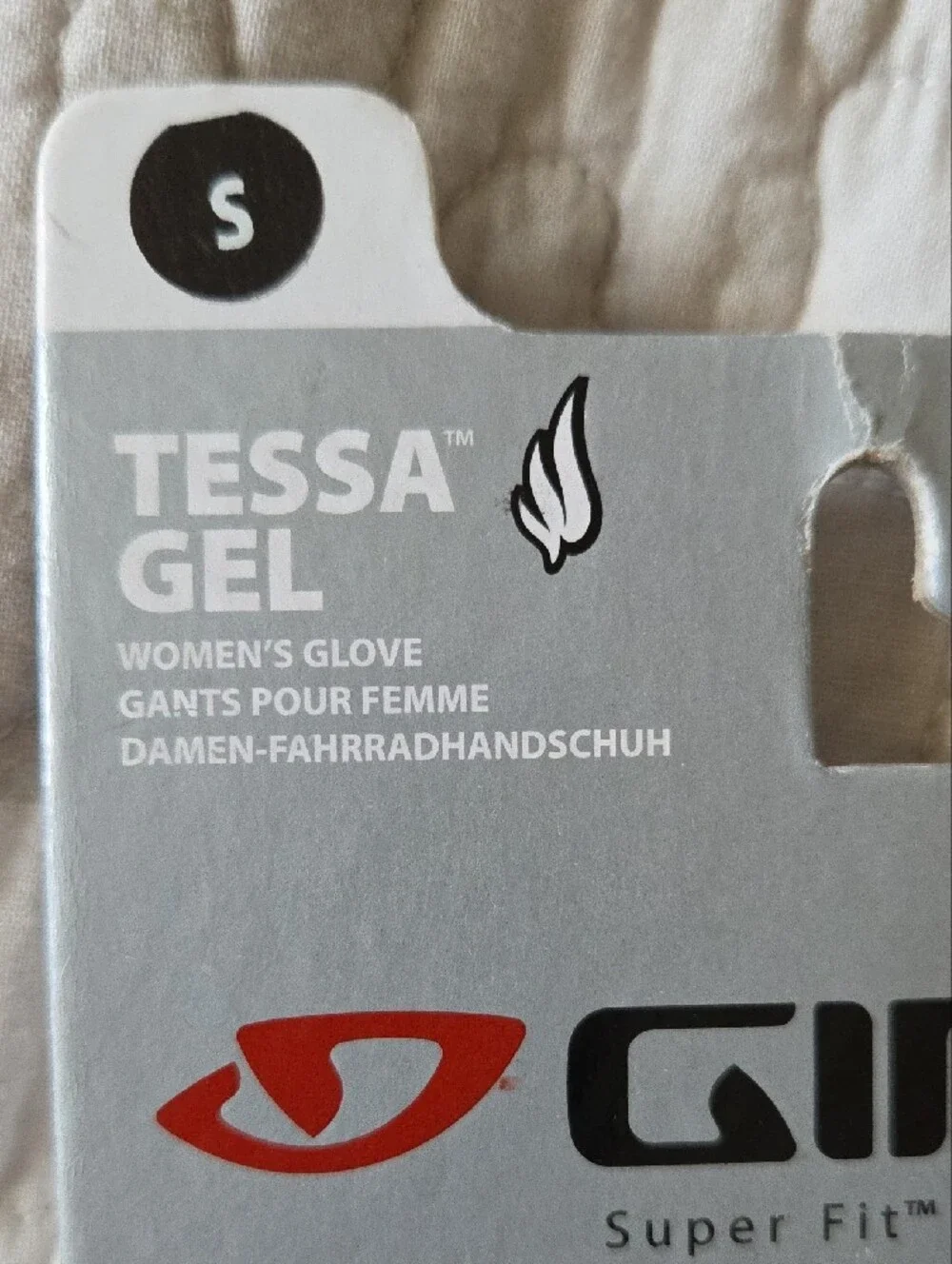 Giro Tessa Gel Women's Cycling Gloves — White with Light Blue Accents